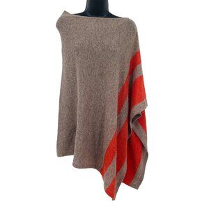 Celeste Women's wool cashmere poncho one‎ size asymmetrical stripe